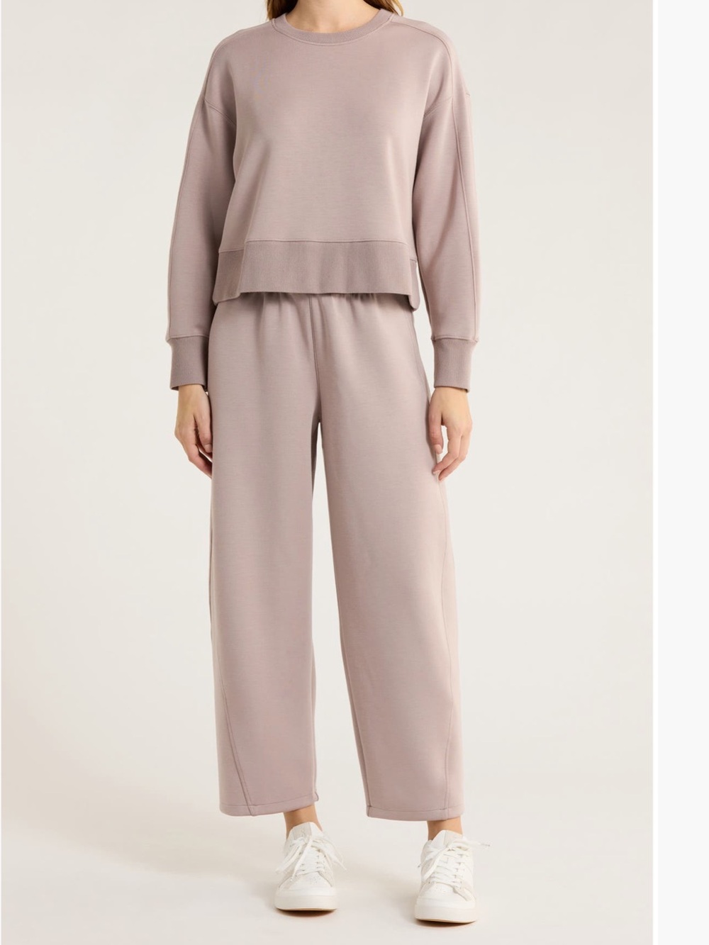 SPANX airessentials luxe crop crew neck sweatshirt - Picture 2 of 10